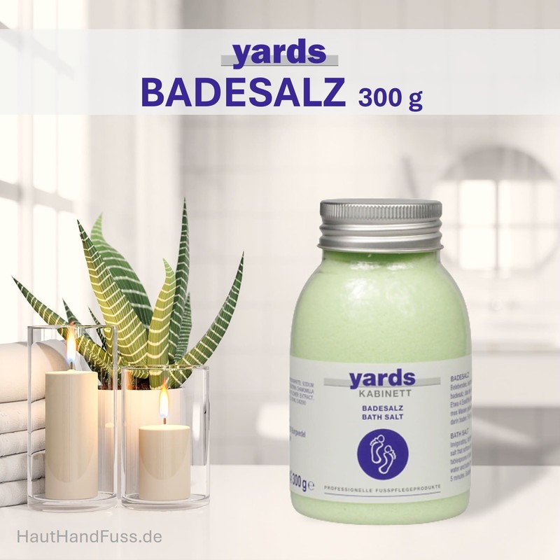 yards Badesalz Dose – Belebendes und vitalisierendes Fußbadesalz mit ätherischen Ölen zur Entspannung müder Beine