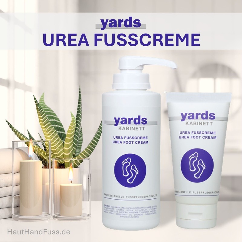 yards Urea-Fußcreme Spender – Medizinische Feuchtigkeitspflege mit Harnstoff für extrem trockene, schuppige Füße von Diabetikern